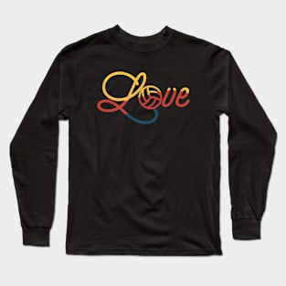 Volleyball Vintage Love Long Sleeve T-Shirt